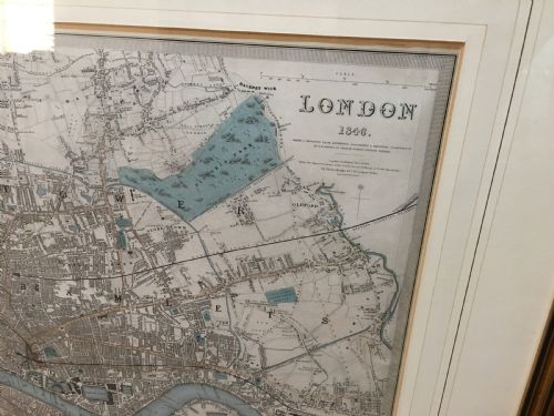 ORIGINAL 1846 MAP OF CENTRAL LONDON - ADDITIONAL PHOTO 1