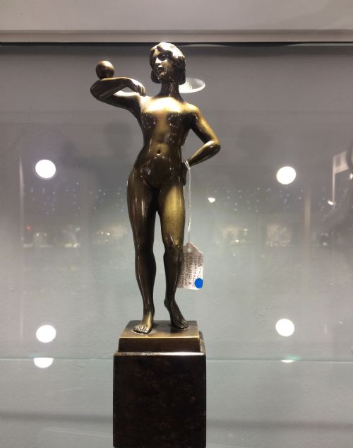 spiro schwattenburg signed patinated bronze of a naked female german c1910 - CATEGORY: ANTIQUE METAL - DATED 1910