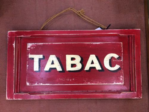 'tabac ' original french shop sign early 20th century - CATEGORY: ANTIQUE MISCELLANEOUS - DATED 1920