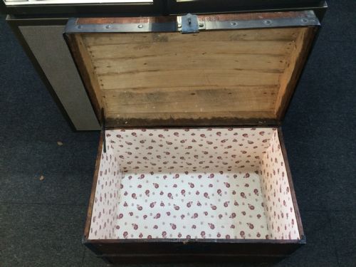 FRENCH STORAGE BOX OAK TRUNK 19TH CENTURY - ADDITIONAL PHOTO 1