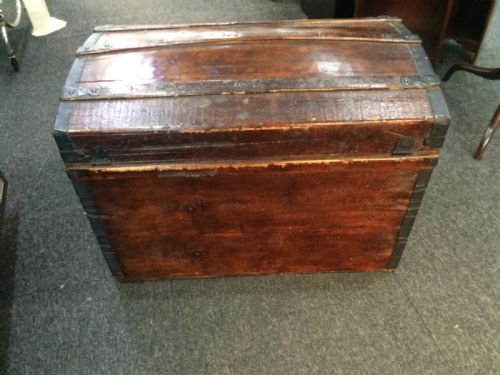 FRENCH STORAGE BOX OAK TRUNK 19TH CENTURY - ADDITIONAL PHOTO 2