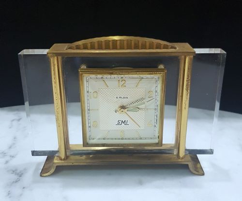 FRENCH ART DECO TRAVEL CLOCK BY SMI C1930 - ADDITIONAL PHOTO 1