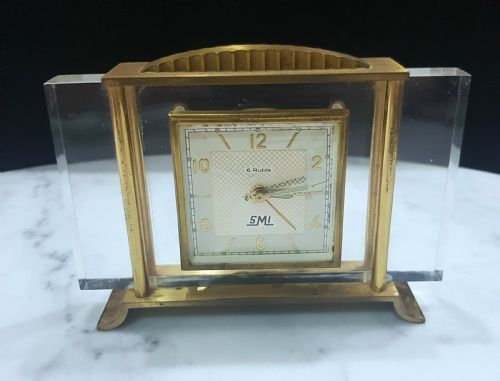 FRENCH ART DECO TRAVEL CLOCK BY SMI C1930 - ADDITIONAL PHOTO 5