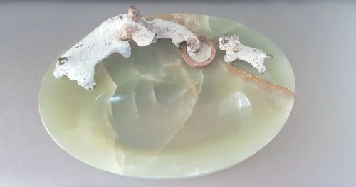 AUSTRIAN BRONZE TERRIERS ON ONYX TRAY C1920 - ADDITIONAL PHOTO 6