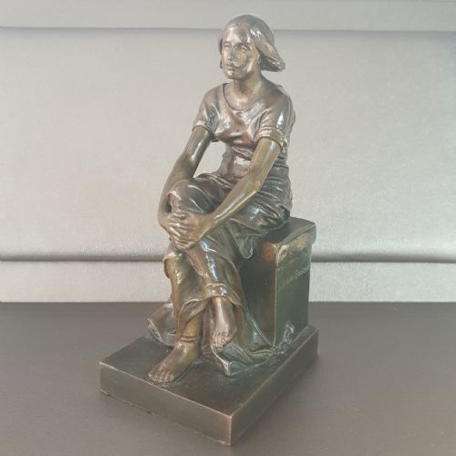 FRENCH BRONZE SCULPTURE JOAN OF ARC SIGNED ALFRED BOUCHER 18501937 CAST BY SUSSE FRRES PARIS - ADDITIONAL PHOTO 5