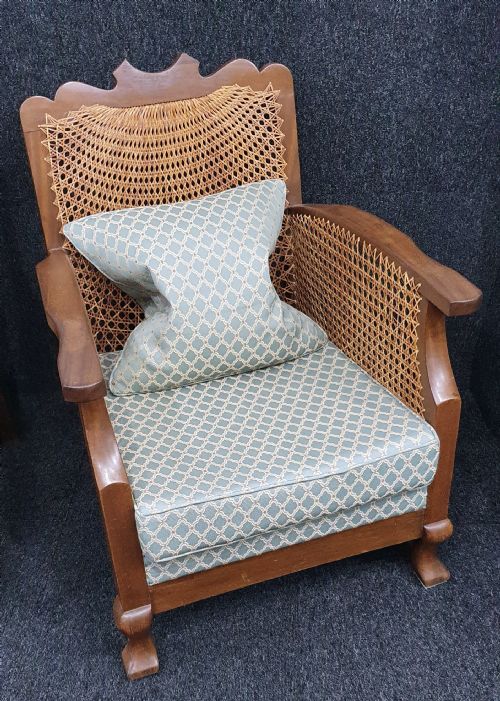 ART DECO BERGERE ARMCHAIRS REUPHOLSTERED RECANED C1930 - ADDITIONAL PHOTO 10