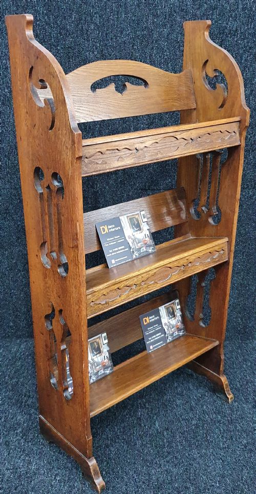 arts crafts oak bookshelves freestanding c1910 - CATEGORY: ANTIQUE BOOKCASES - DATED 1910