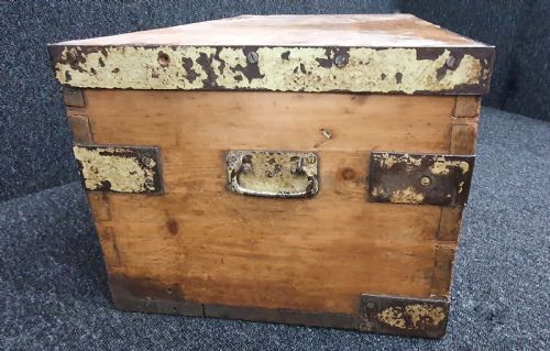 VICTORIAN PINE TRUNK CHEST STORAGE BOX - ADDITIONAL PHOTO 7