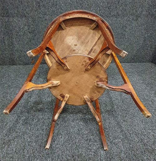 EDWARDIAN MAHOGANY WITH SATINWOOD INLAY 2TIER OCCASIONAL TABLE C1910 - ADDITIONAL PHOTO 2