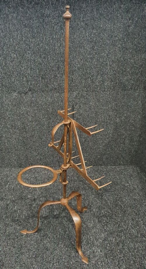 GEORGE III WROUGHT IRON ADJUSTABLE LARK SPIT TOASTER - ADDITIONAL PHOTO 3