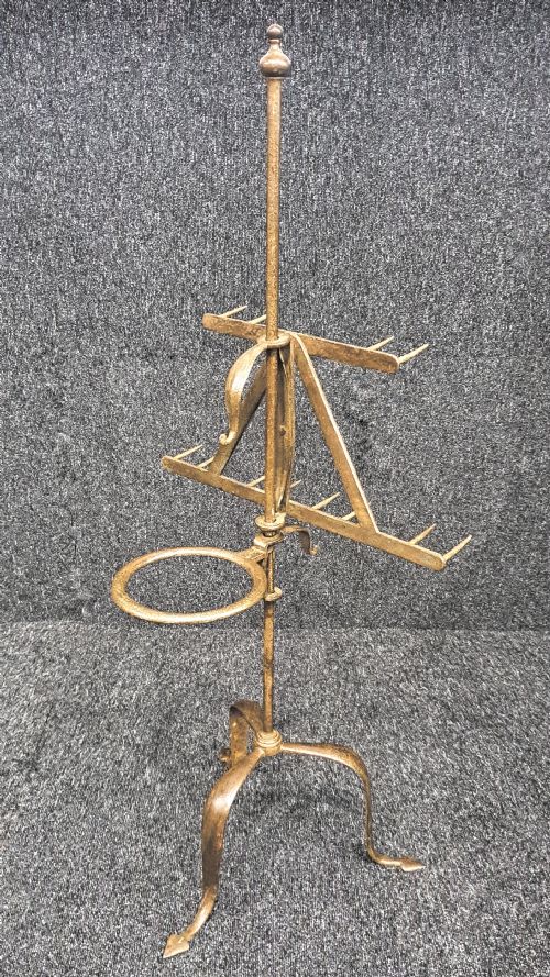 GEORGE III WROUGHT IRON ADJUSTABLE LARK SPIT TOASTER - ADDITIONAL PHOTO 4