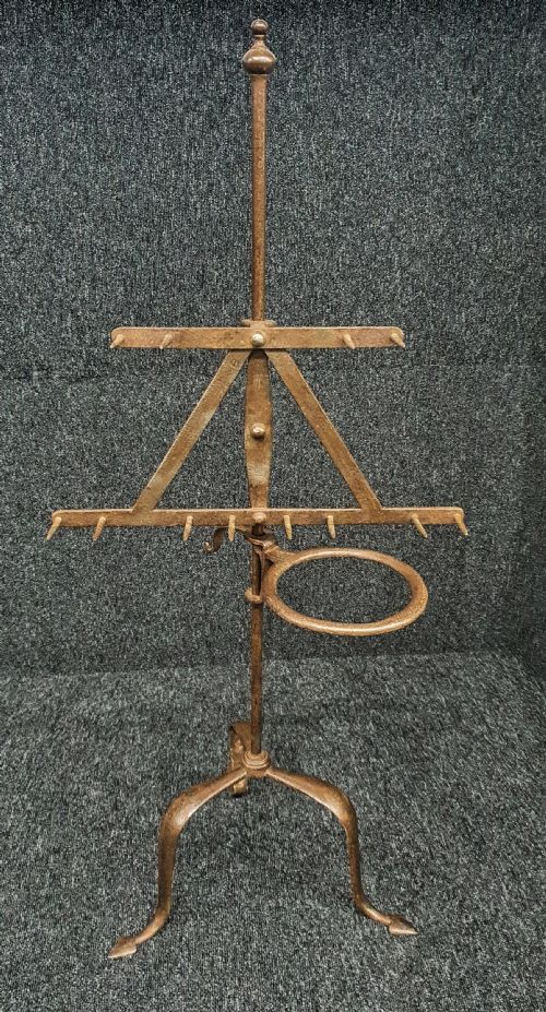 GEORGE III WROUGHT IRON ADJUSTABLE LARK SPIT TOASTER - ADDITIONAL PHOTO 6