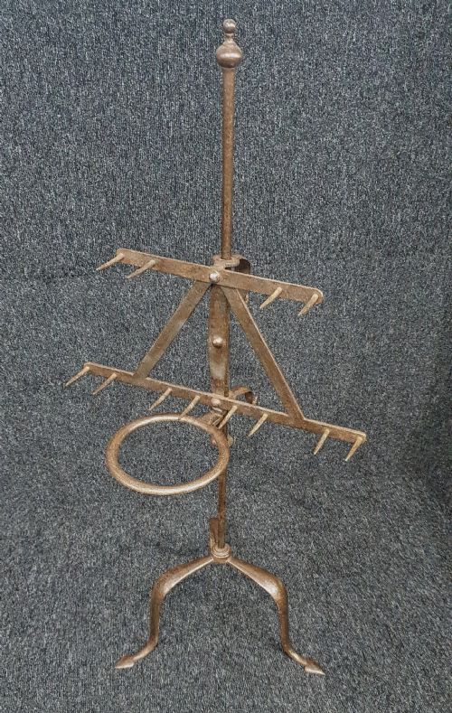GEORGE III WROUGHT IRON ADJUSTABLE LARK SPIT TOASTER - ADDITIONAL PHOTO 7