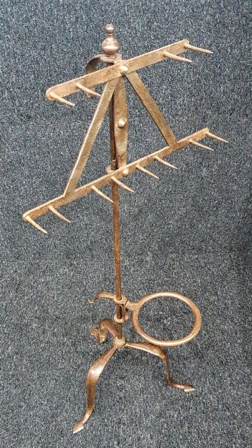 GEORGE III WROUGHT IRON ADJUSTABLE LARK SPIT TOASTER - ADDITIONAL PHOTO 8
