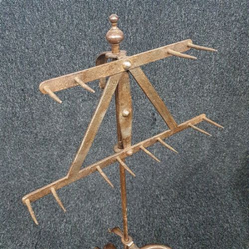 GEORGE III WROUGHT IRON ADJUSTABLE LARK SPIT TOASTER - ADDITIONAL PHOTO 9