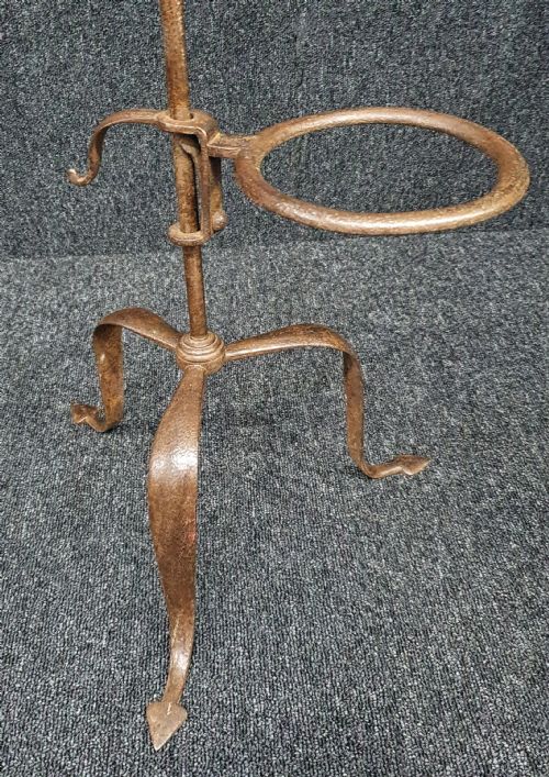 GEORGE III WROUGHT IRON ADJUSTABLE LARK SPIT TOASTER - ADDITIONAL PHOTO 10