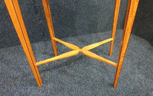EDWARDIAN SATINWOOD INLAID EBONY SIDE OCCASIONAL TABLE - ADDITIONAL PHOTO 3