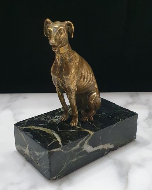 BRONZE GREYHOUND FRENCH ON MARBLE PLINTH C18TH - ADDITIONAL PHOTO 12