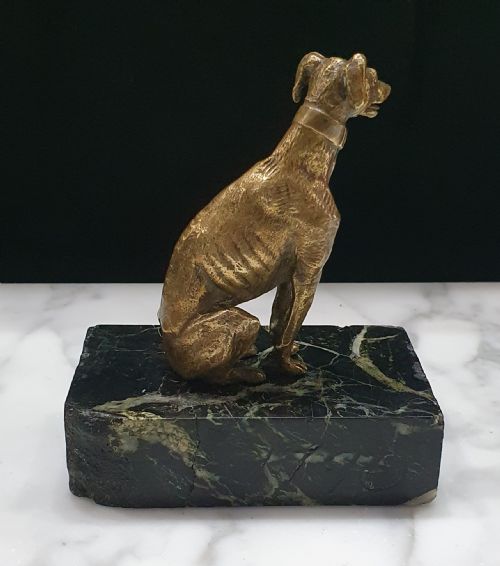 BRONZE GREYHOUND FRENCH ON MARBLE PLINTH C18TH - ADDITIONAL PHOTO 14