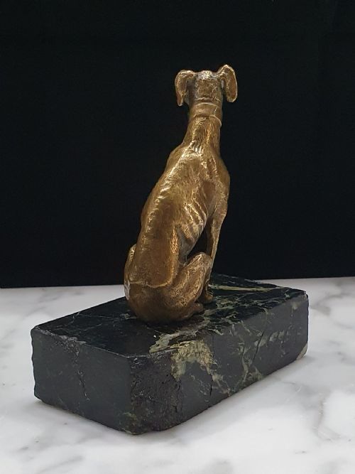 BRONZE GREYHOUND FRENCH ON MARBLE PLINTH C18TH - ADDITIONAL PHOTO 15