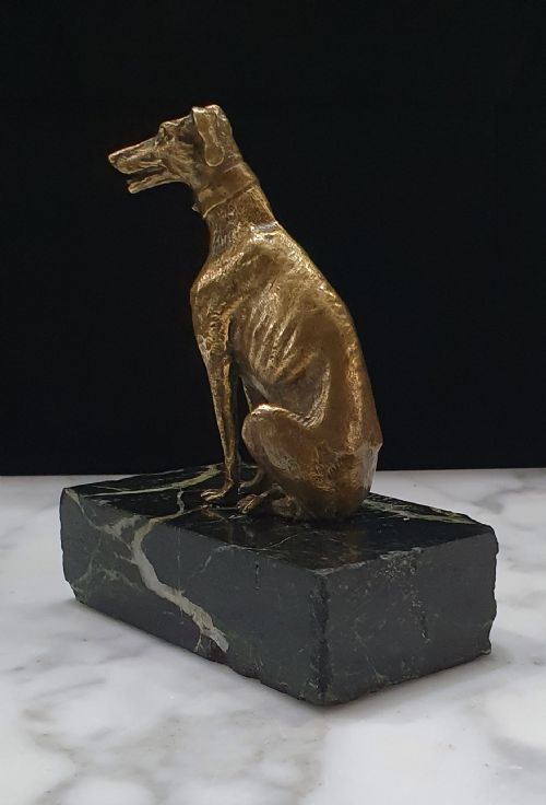 BRONZE GREYHOUND FRENCH ON MARBLE PLINTH C18TH - ADDITIONAL PHOTO 17