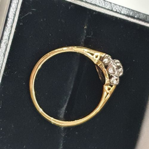 1950S OLD CUT DIAMOND RING 18 CARAT GOLD SIZE L - ADDITIONAL PHOTO 12