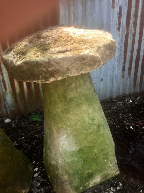 STADDLE STONES PAIR VERY LARGE 80CM 19TH CENTURY - ADDITIONAL PHOTO 2