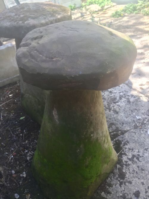 STADDLE STONES PAIR VERY LARGE 80CM 19TH CENTURY - ADDITIONAL PHOTO 3
