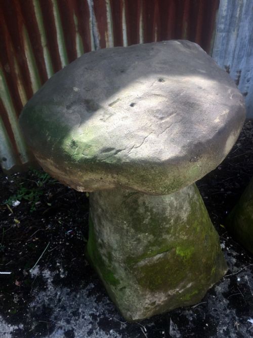 STADDLE STONES PAIR VERY LARGE 80CM 19TH CENTURY - ADDITIONAL PHOTO 5