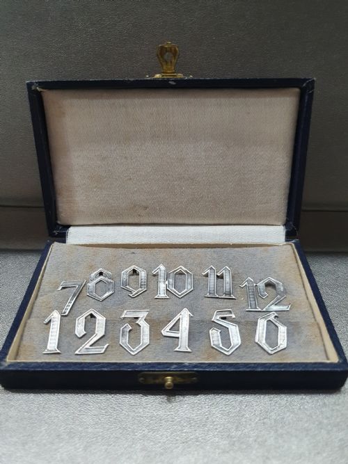 ART DECO SILVER DRINKS PLACE MARKERS CONTINENTAL IN ORIGINAL BOX C1920 - ADDITIONAL PHOTO 4