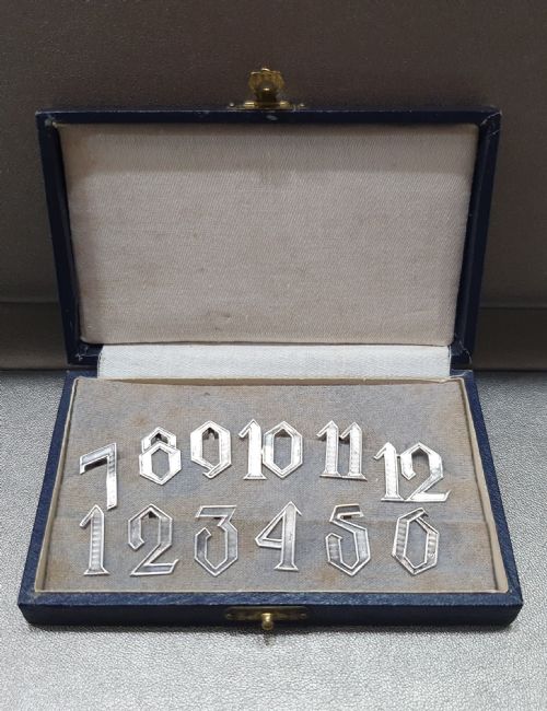 ART DECO SILVER DRINKS PLACE MARKERS CONTINENTAL IN ORIGINAL BOX C1920 - ADDITIONAL PHOTO 8