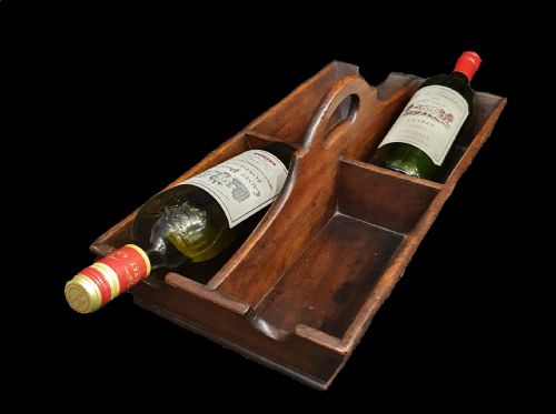 GEORGIAN WINE BOTTLE CARRIER C 1800 MAHOGANY - ADDITIONAL PHOTO 3