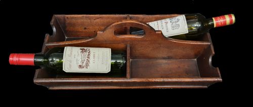 GEORGIAN WINE BOTTLE CARRIER C 1800 MAHOGANY - ADDITIONAL PHOTO 4