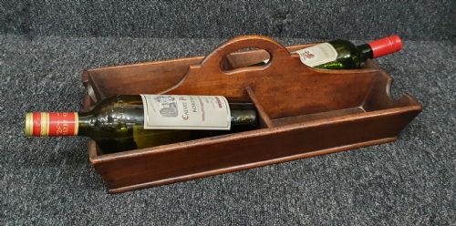 GEORGIAN WINE BOTTLE CARRIER C 1800 MAHOGANY - ADDITIONAL PHOTO 7