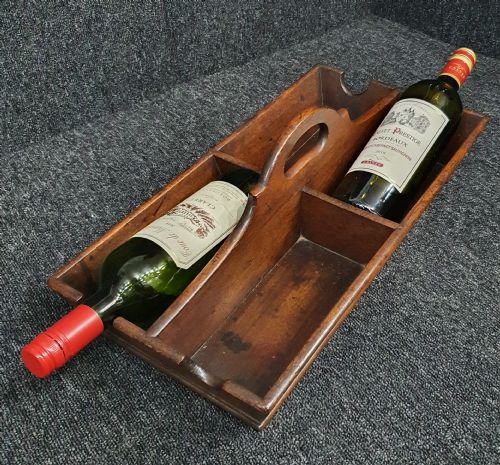 GEORGIAN WINE BOTTLE CARRIER C 1800 MAHOGANY - ADDITIONAL PHOTO 14