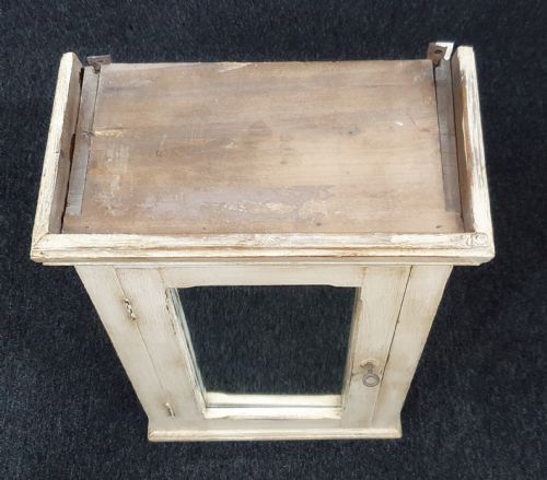 1920 FRENCH DISTRESSED BATHROOM CABINET WITH MIRROR ORIGINAL KEY - ADDITIONAL PHOTO 8