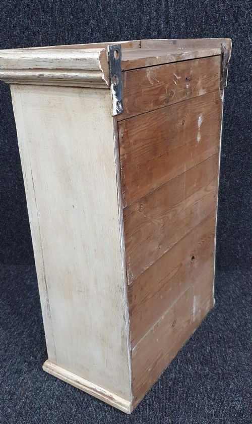 1920 FRENCH DISTRESSED BATHROOM CABINET WITH MIRROR ORIGINAL KEY - ADDITIONAL PHOTO 11