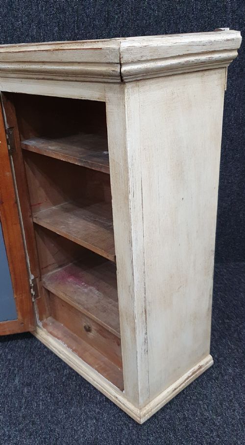 1920 FRENCH DISTRESSED BATHROOM CABINET WITH MIRROR ORIGINAL KEY - ADDITIONAL PHOTO 13