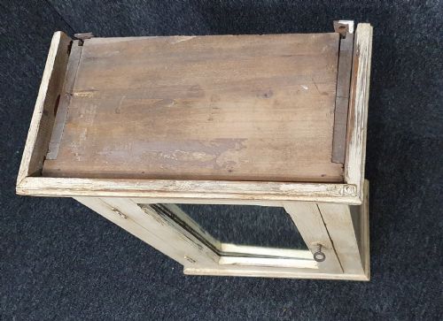 1920 FRENCH DISTRESSED BATHROOM CABINET WITH MIRROR ORIGINAL KEY - ADDITIONAL PHOTO 14