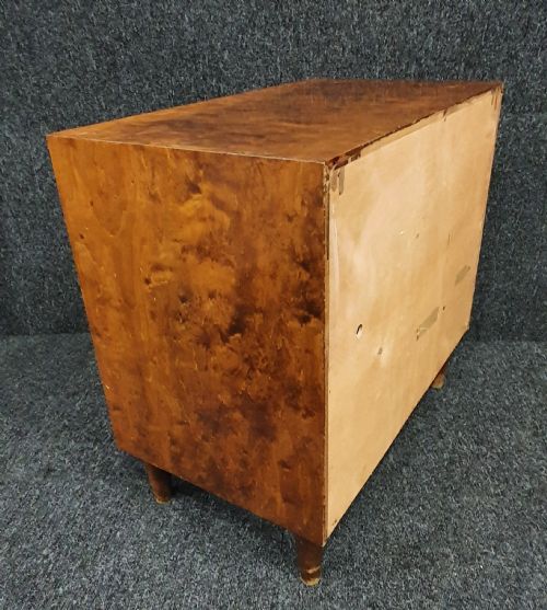 SCANDINAVIAN ART DECO WALNUT VENEER MAPLE CUPBOARD C 1930 - ADDITIONAL PHOTO 1