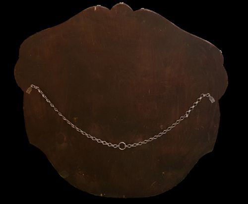 ART DECO MIRROR WITH PEACH TOP SCROLL 1930S - ADDITIONAL PHOTO 8