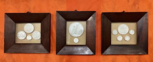 three 19th century intaglios in mahogany frames - CATEGORY: ANTIQUE MISCELLANEOUS - DATED 19TH CENTURY