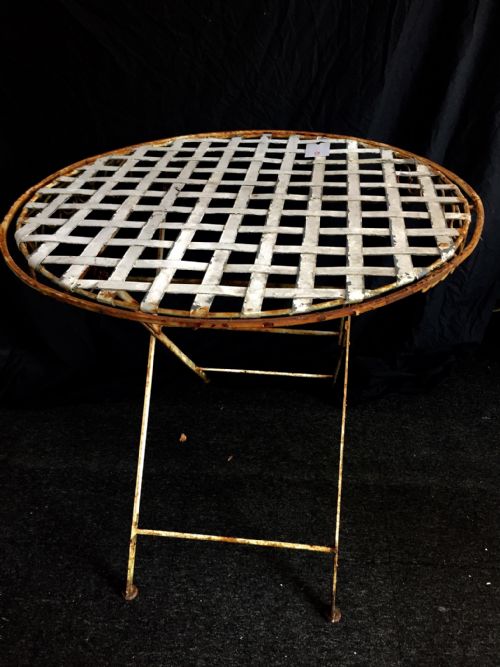 french folding garden table c1930 - CATEGORY: ANTIQUE TABLES - DATED 1930
