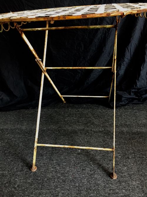 FRENCH FOLDING GARDEN TABLE C1930 - ADDITIONAL PHOTO 3