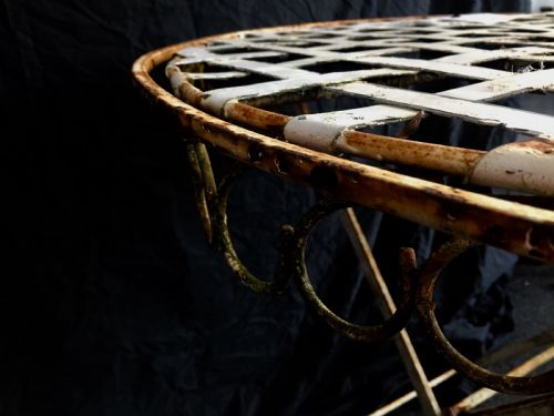 FRENCH FOLDING GARDEN TABLE C1930 - ADDITIONAL PHOTO 4
