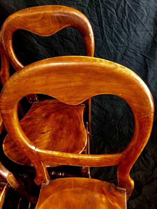 VICTORIAN KITCHEN CHAIRS SET OF 6 C1880 - ADDITIONAL PHOTO 3