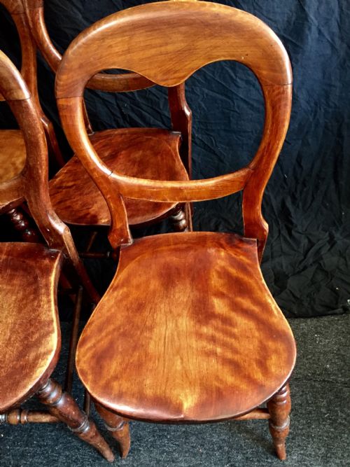 VICTORIAN KITCHEN CHAIRS SET OF 6 C1880 - ADDITIONAL PHOTO 4