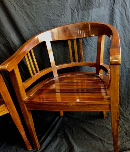 FRENCH ART DECO CAPTAIN CLUB CHAIRS C1930 - ADDITIONAL PHOTO 2