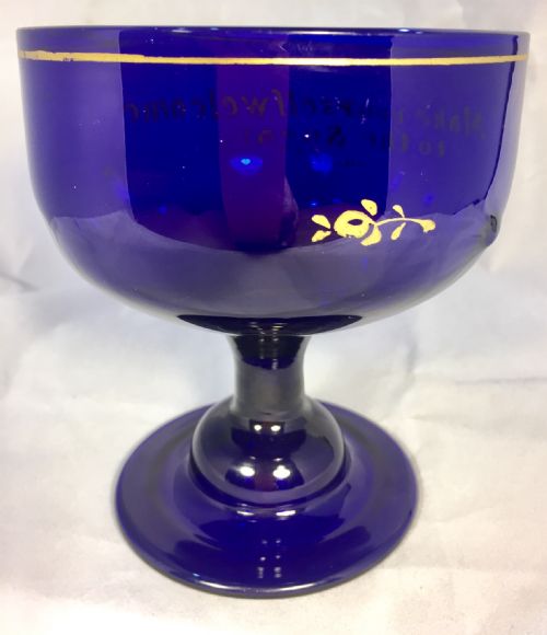 BRISTOL BLUE SUGAR BOWL C1820 - ADDITIONAL PHOTO 1