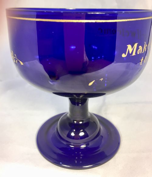 BRISTOL BLUE SUGAR BOWL C1820 - ADDITIONAL PHOTO 2